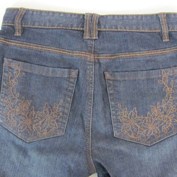 Liz Claiborne Jeans Womens Sz 4 (29 x 26) Slim Straight Leg Medium Wash Stretch - Picture 4 of 13